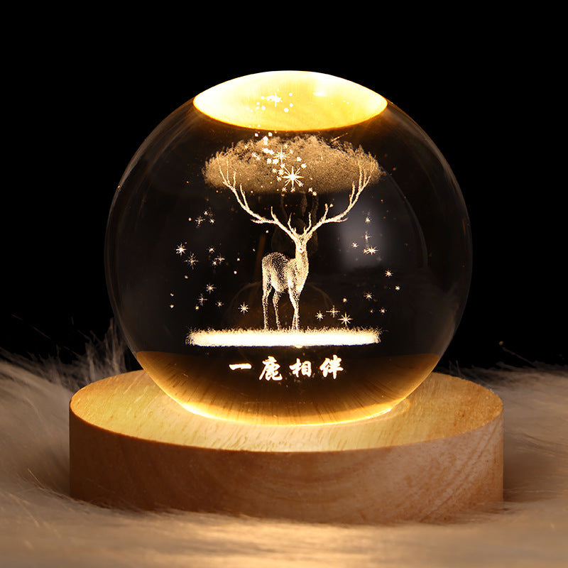 Moon Crystal Ball Small Night Lamp