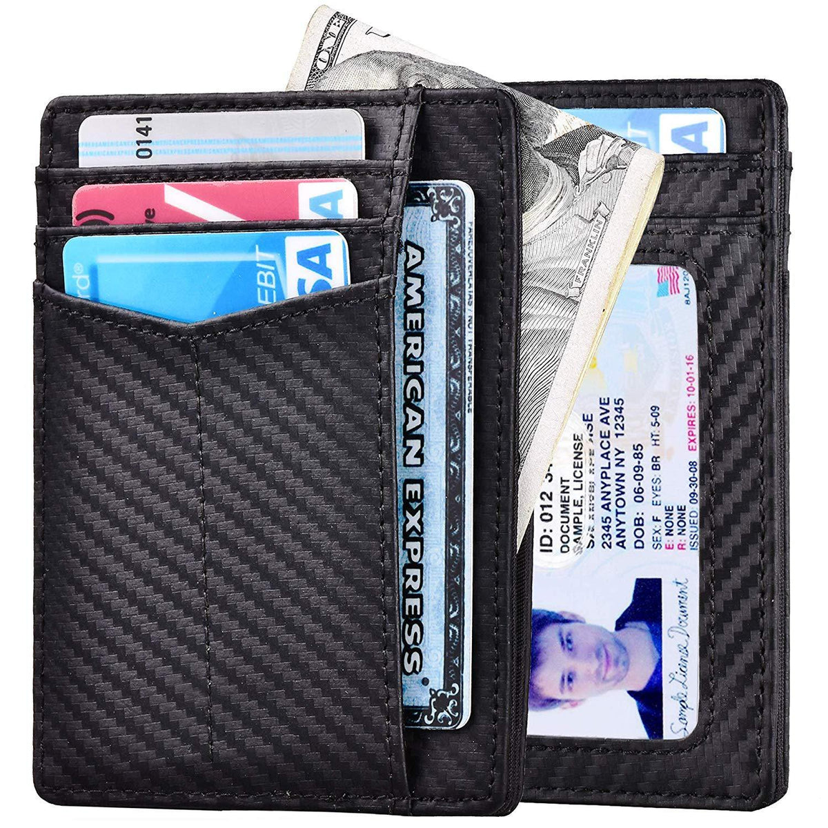 Anti-Theft Brush Card Holder for Men & Women | Genuine Leather
