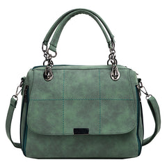 Matte Women  Scrub Female Shoulder Bags Large Capacity Matcha Green PU Leather Lady Totes Boston Bag for Travel Hand Bags
