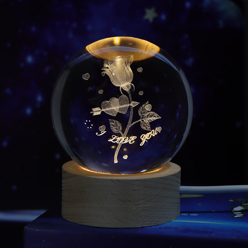 Moon Crystal Ball Small Night Lamp