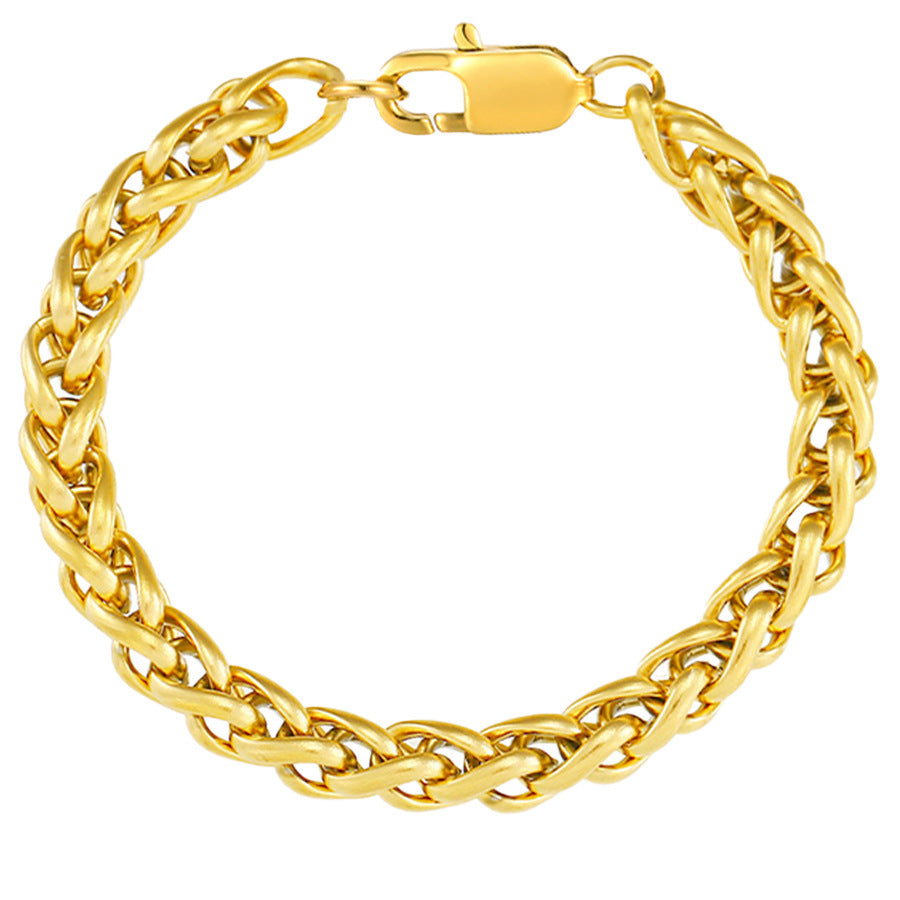 gold Elegance Redefined – 18K Gold Japanese Buckle Cuban Link Bracelet for Men"