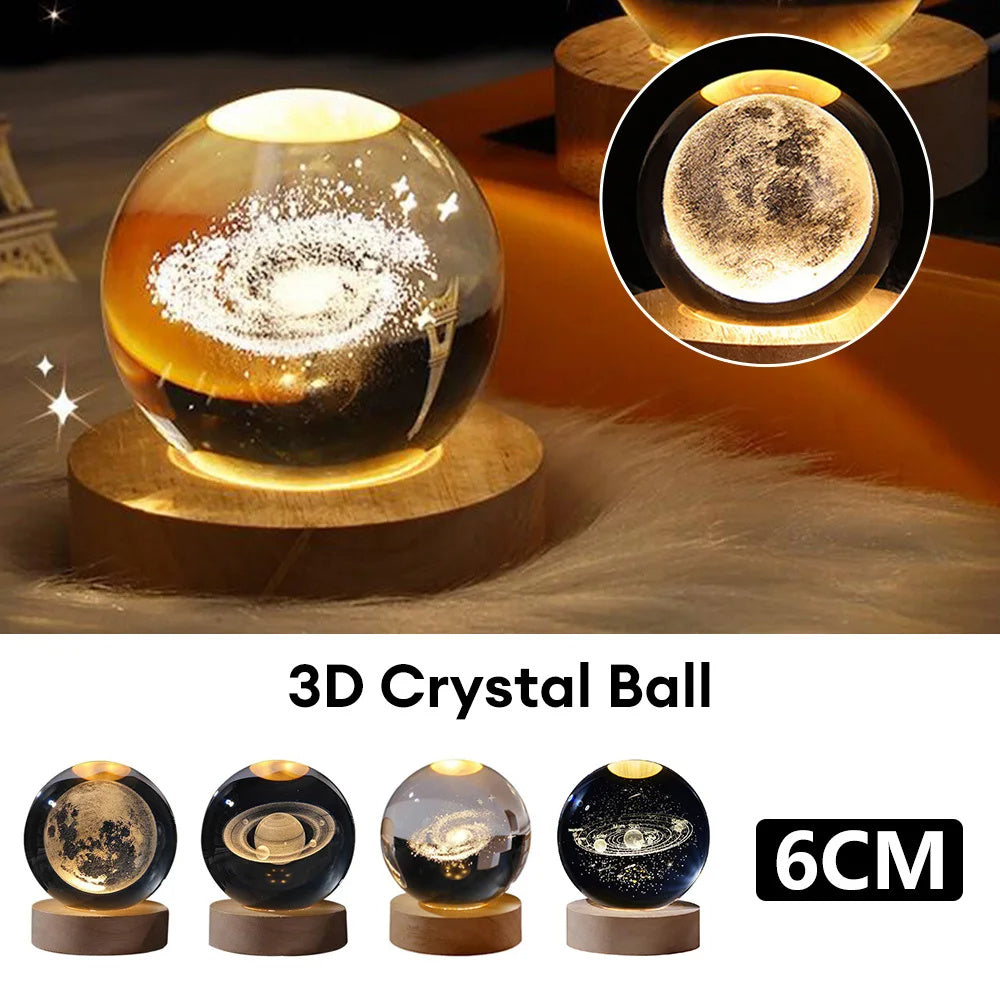 Moon Crystal Ball Small Night Lamp