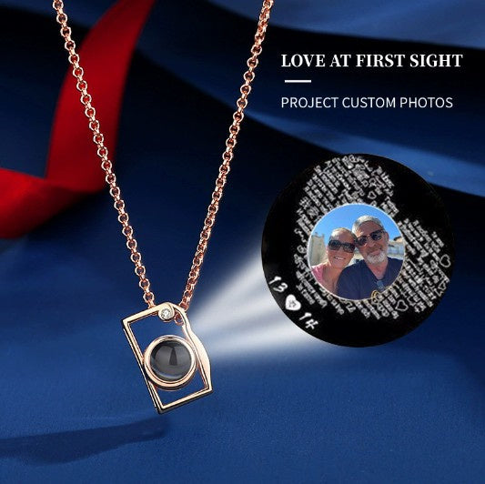 Custom Photo Projection Necklace – Hidden Memory Inside a Camera Pendant
