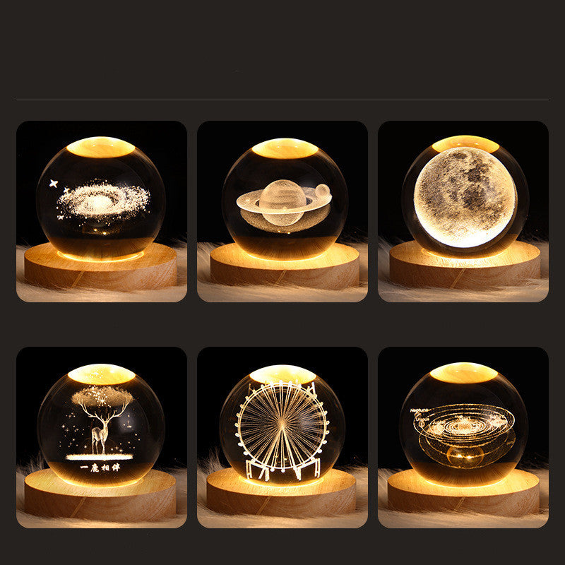 Moon Crystal Ball Small Night Lamp