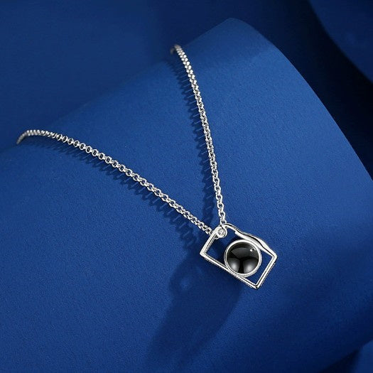 Custom Photo Projection Necklace – Hidden Memory Inside a Camera Pendant