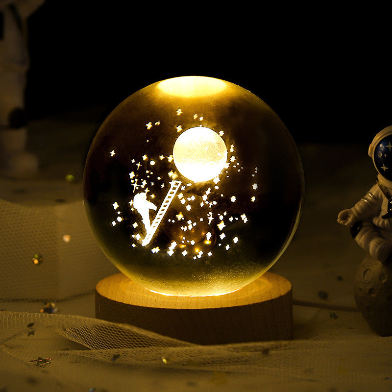 Moon Crystal Ball Small Night Lamp